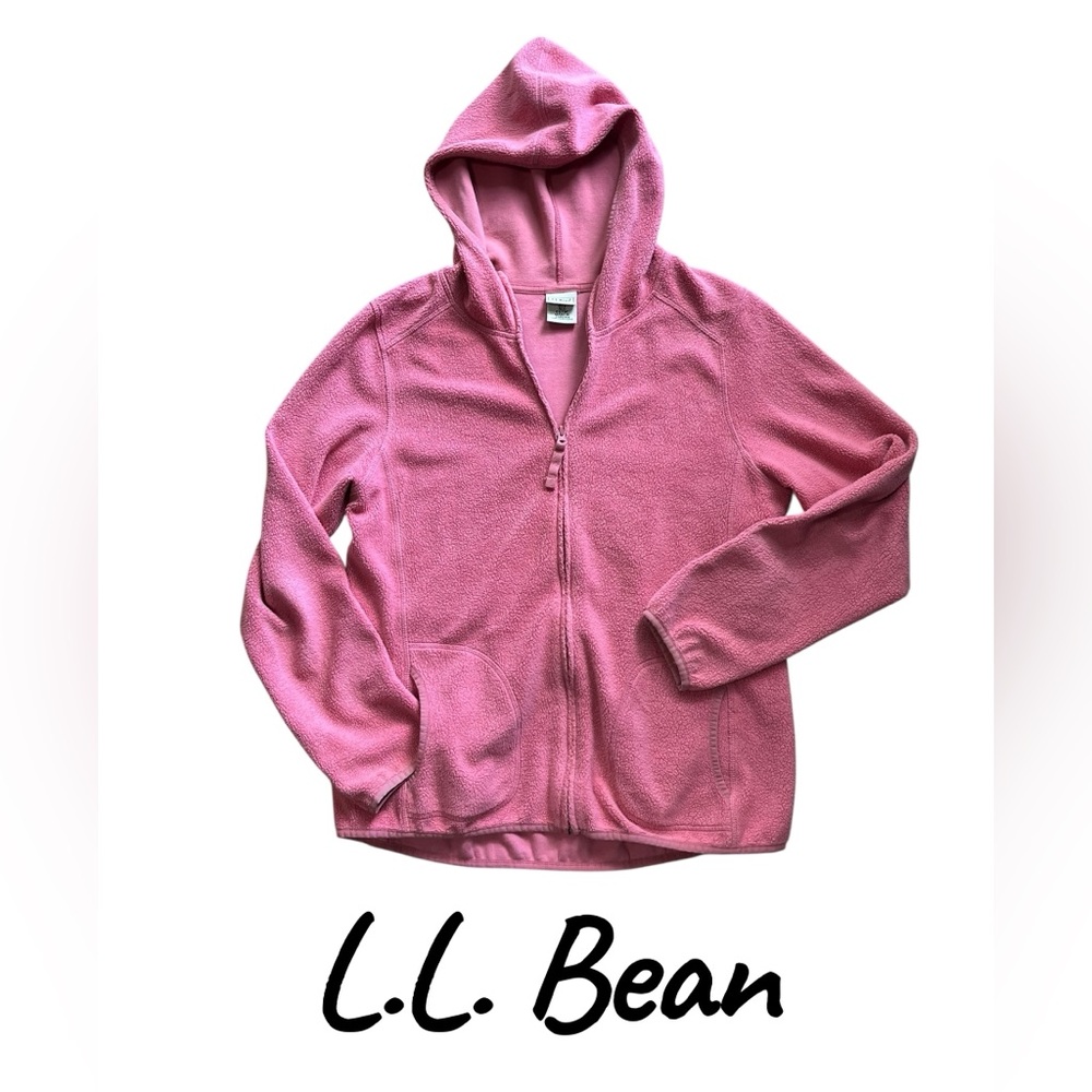 L.L. Bean woman’s size medium regular Rose Fleece Zip-Up Hoodie